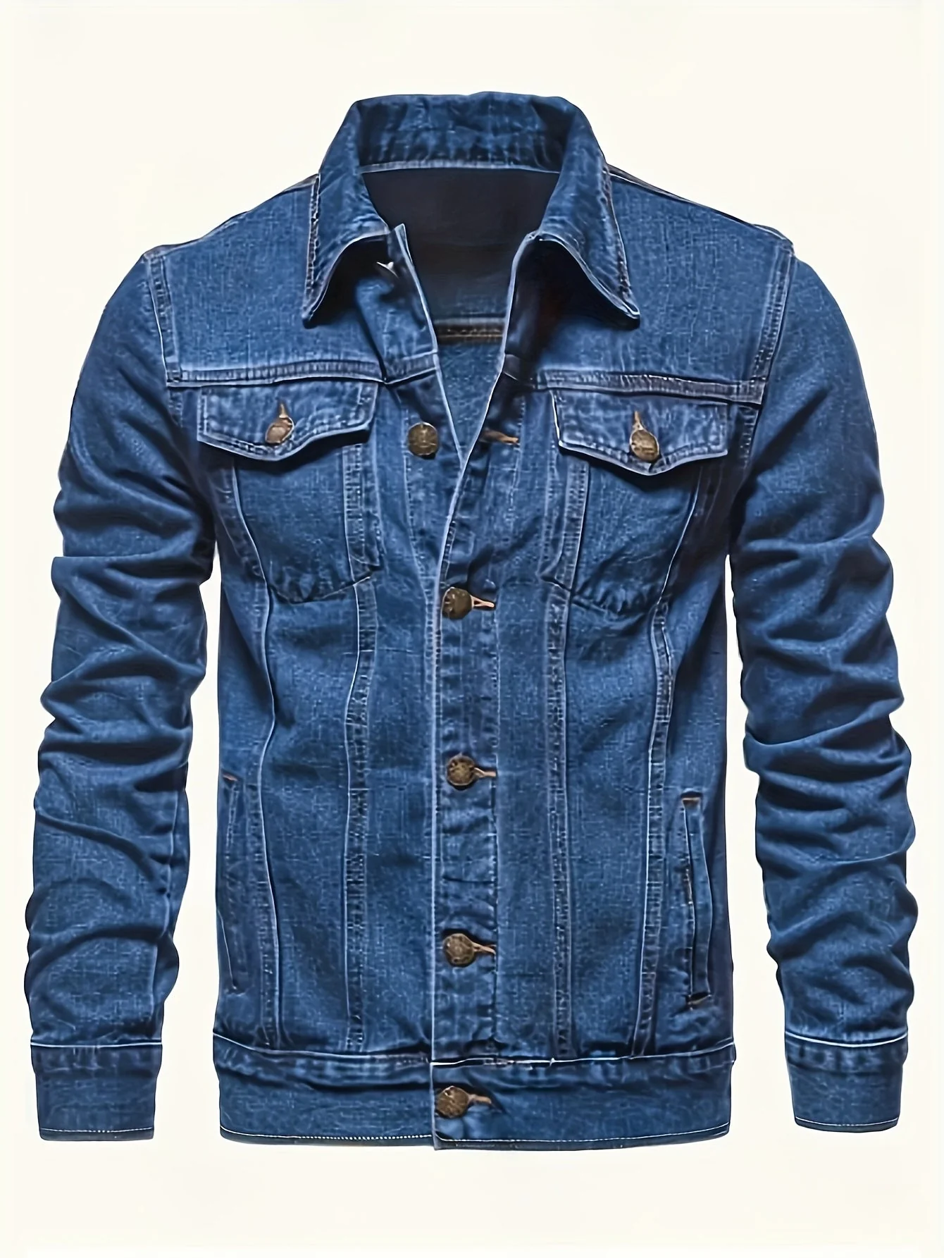 Herren Jeansjacke im klassischen Stil – Freizeitjacke für Alltag und Streetwear