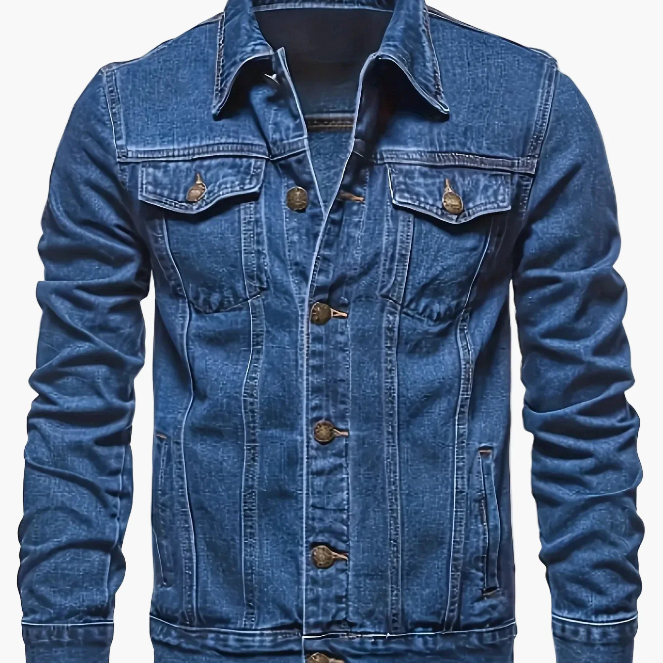 Herren Jeansjacke im klassischen Stil – Freizeitjacke für Alltag und Streetwear - Image 7