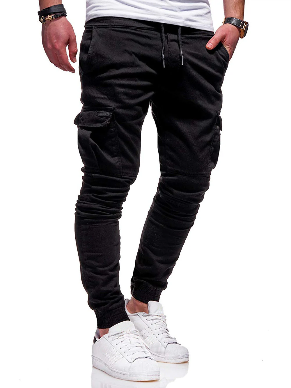 Herren Jogger Cargo Hose – Lässige Streetwear mit Taschen, Ideal für Freizeit und Sport - Image 3