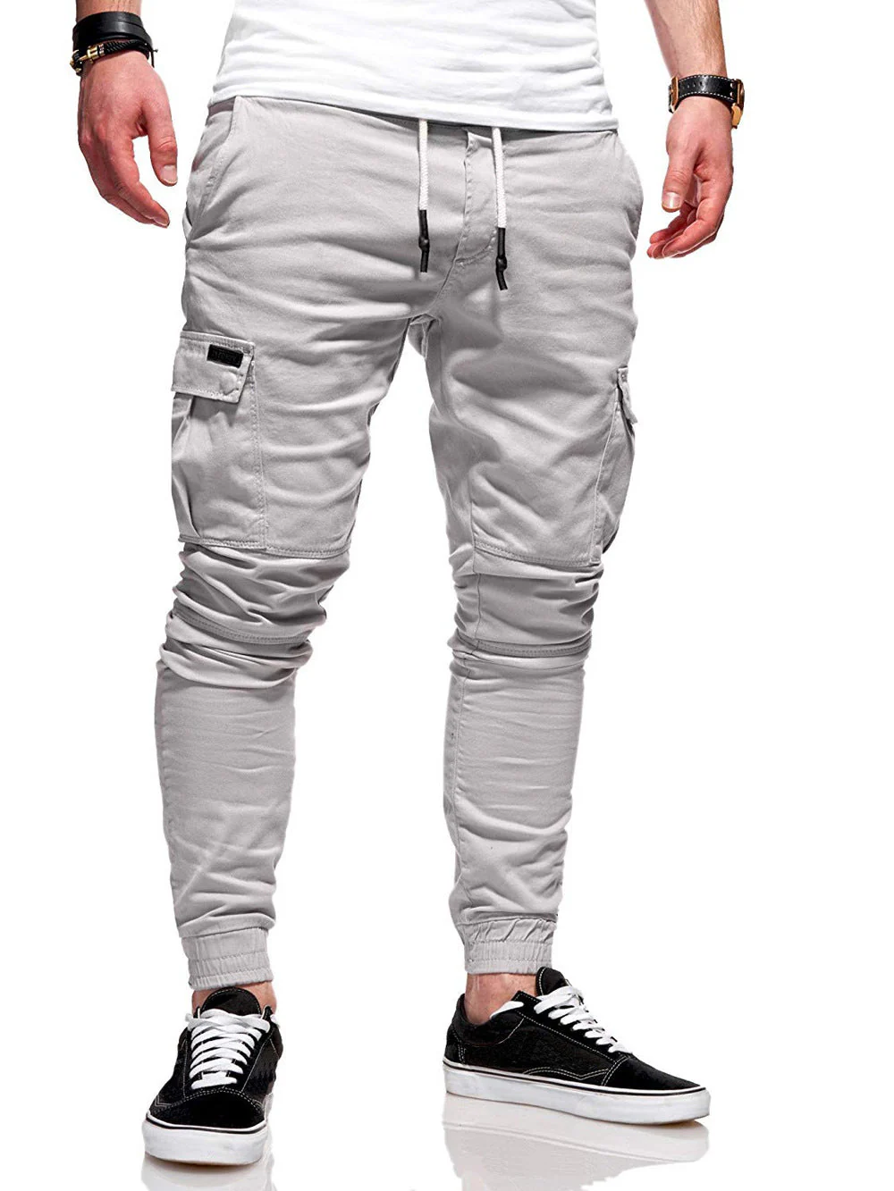 Herren Jogger Cargo Hose – Lässige Streetwear mit Taschen, Ideal für Freizeit und Sport - Image 8
