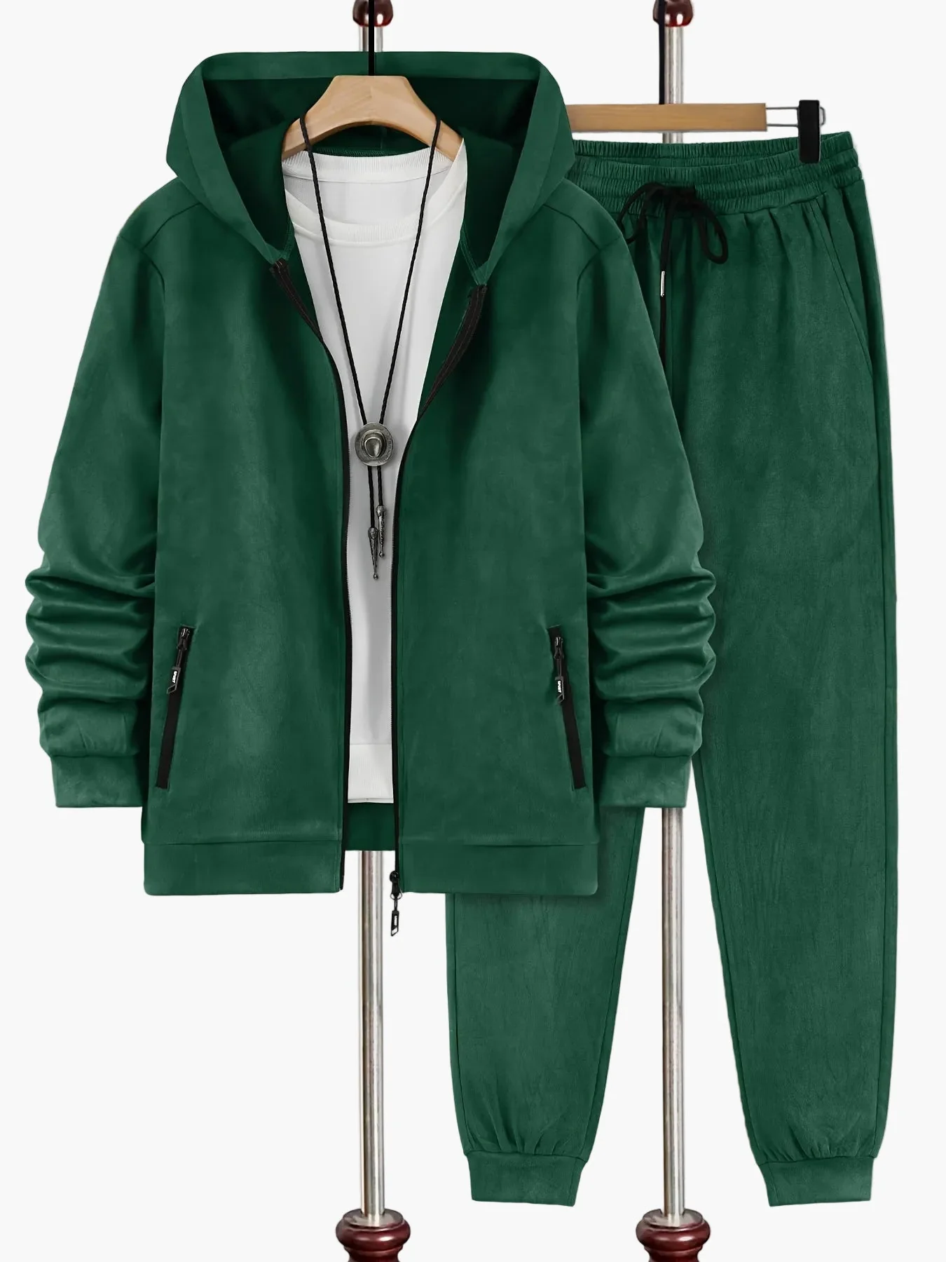 Herren Jogginganzug Set mit Kapuzenjacke und Reißverschluss – Sportlich & Lässig für Freizeit und Alltag