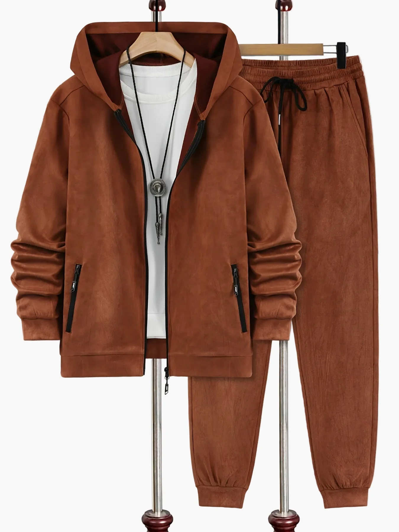 Herren Jogginganzug Set mit Kapuzenjacke und Reißverschluss – Sportlich & Lässig für Freizeit und Alltag - Image 4