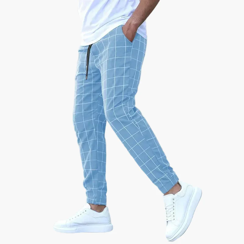 Herren Jogginghose mit Karomuster – Moderner Freizeit- und Sportstyle - Image 2