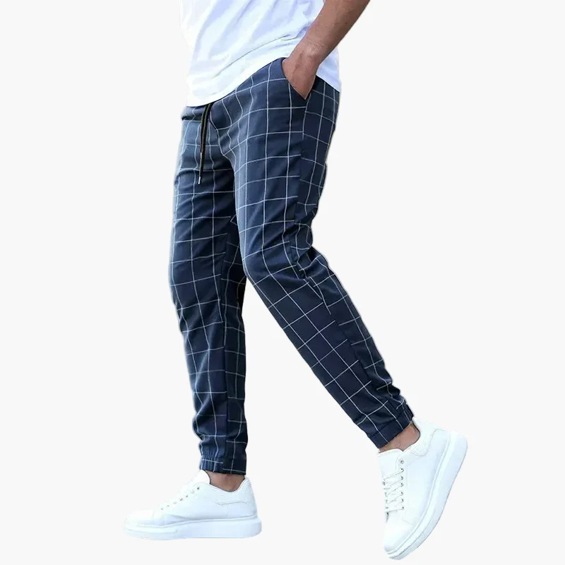 Herren Jogginghose mit Karomuster – Moderner Freizeit- und Sportstyle - Image 3