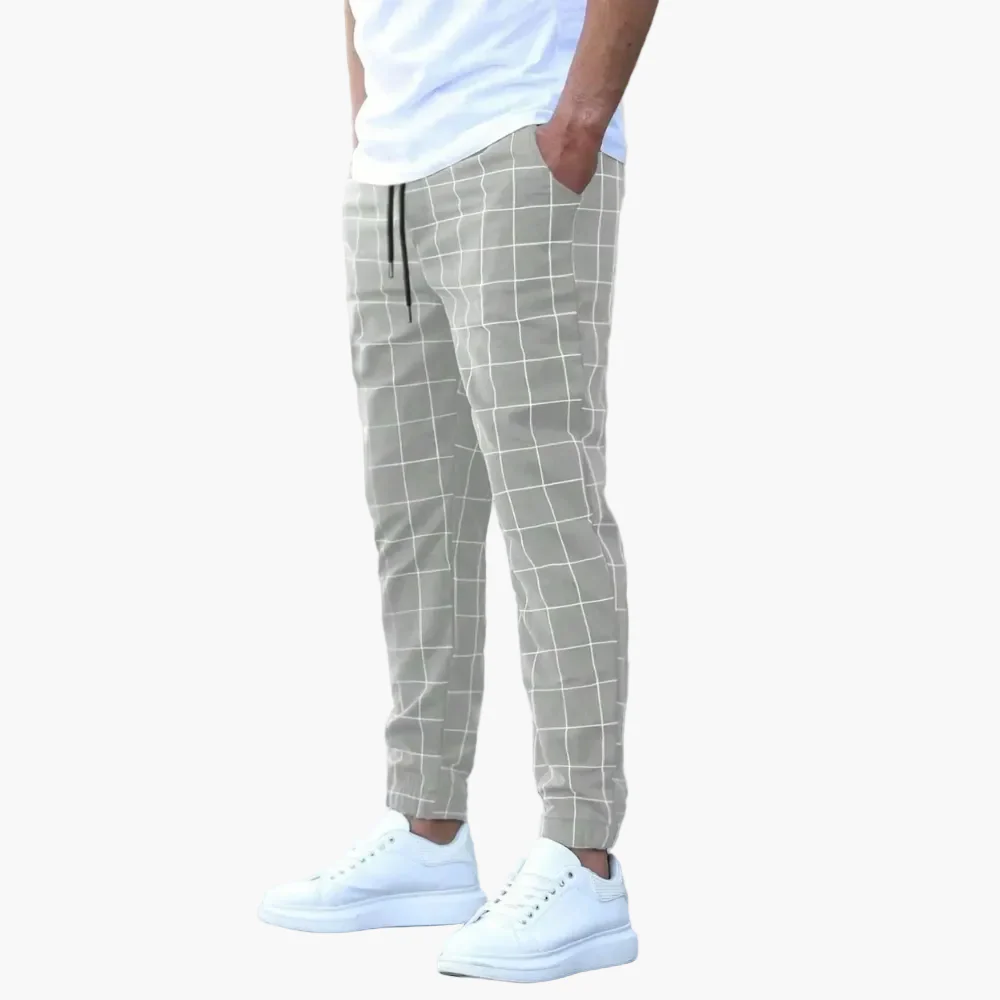 Herren Jogginghose mit Karomuster – Moderner Freizeit- und Sportstyle - Image 5