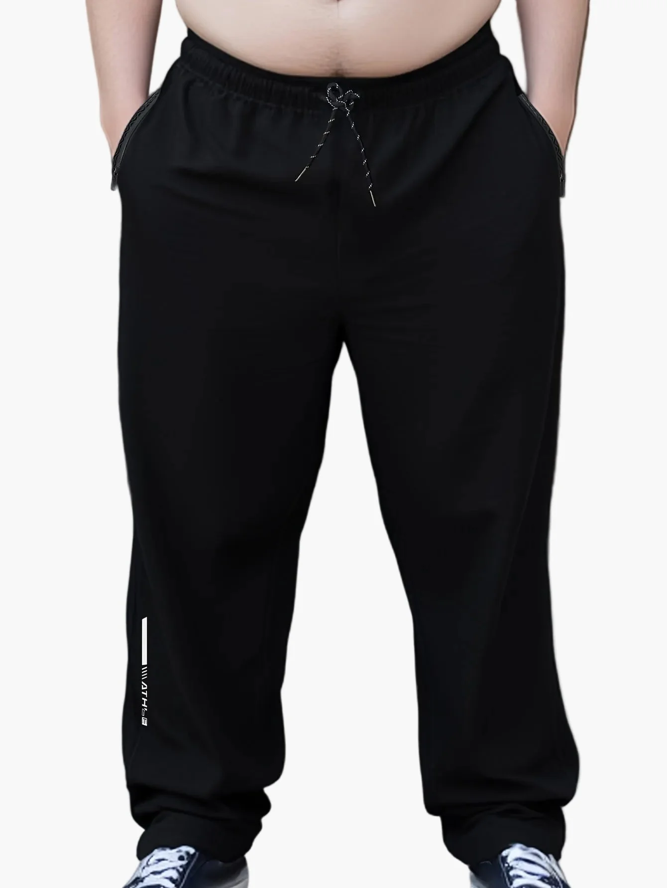 Herren Jogginghose Sportlich Lässig mit Reißverschluss und Print für Frühling und Sommer - Image 3