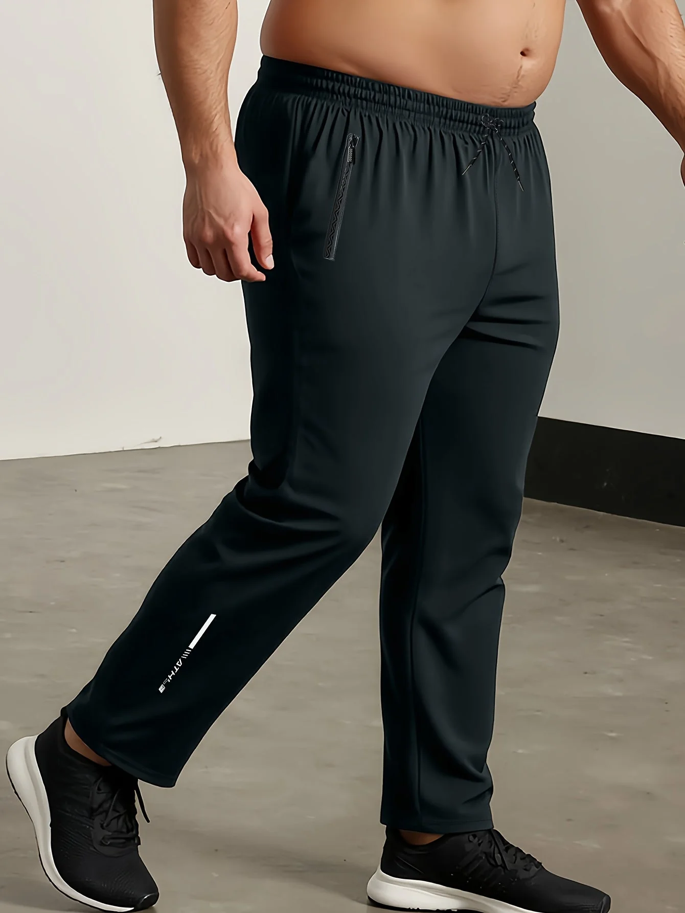 Herren Jogginghose Sportlich Lässig mit Reißverschluss und Print für Frühling und Sommer - Image 5