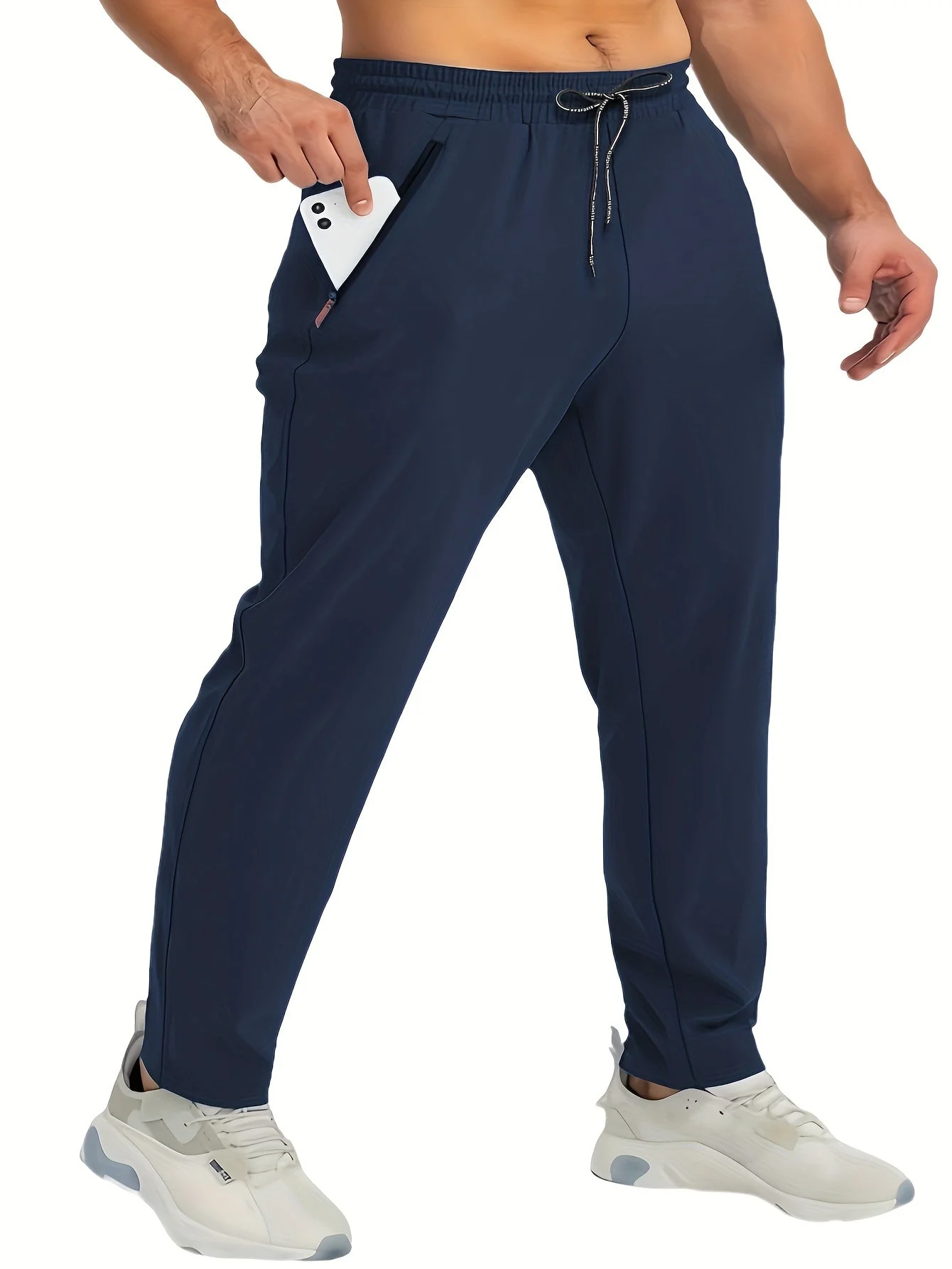 Herren Jogginghosen Set – Bequeme Sport- und Freizeithosen mit Reißverschlusstaschen, 3er Pack - Image 4
