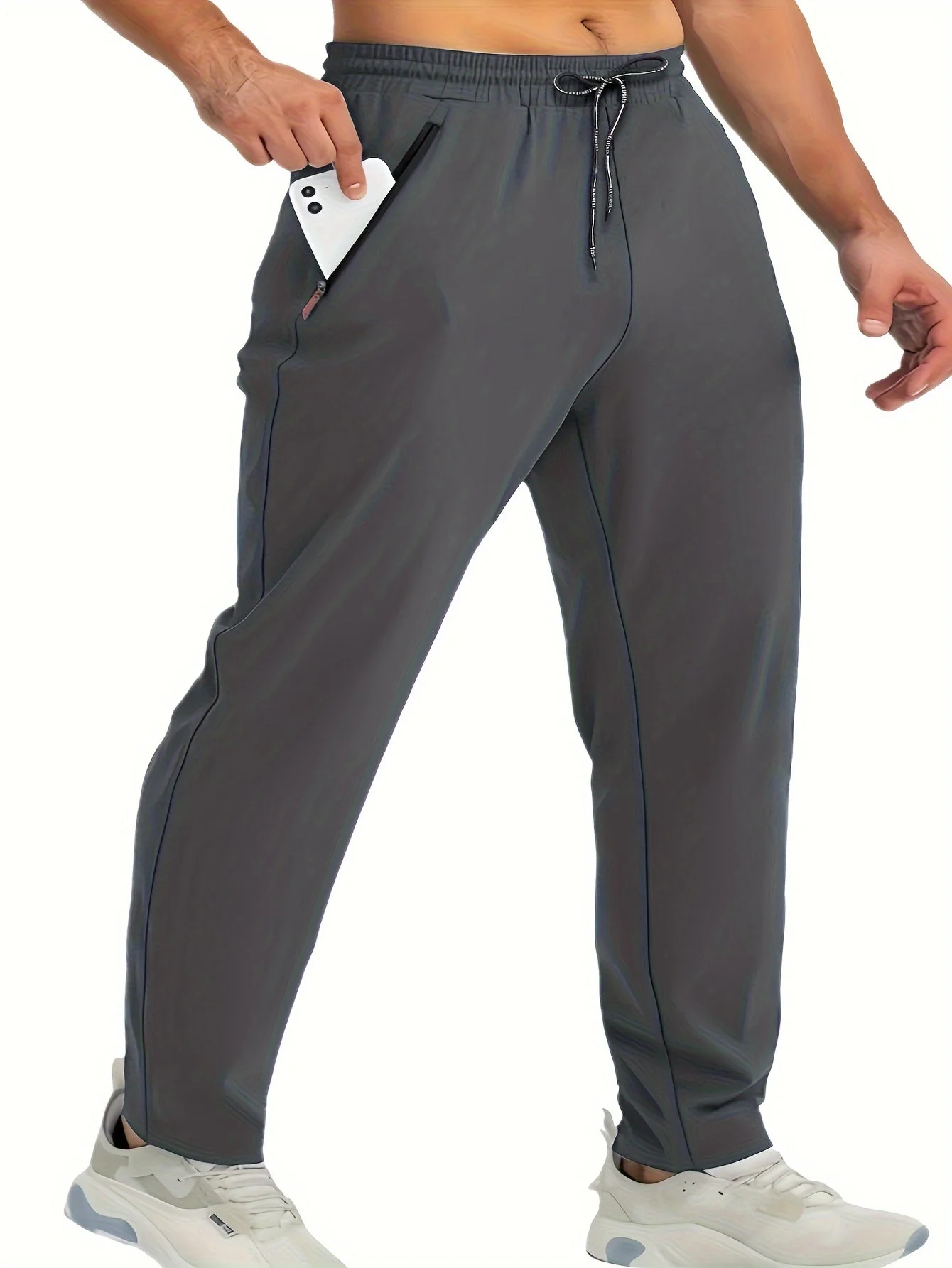 Herren Jogginghosen Set – Bequeme Sport- und Freizeithosen mit Reißverschlusstaschen, 3er Pack - Image 5