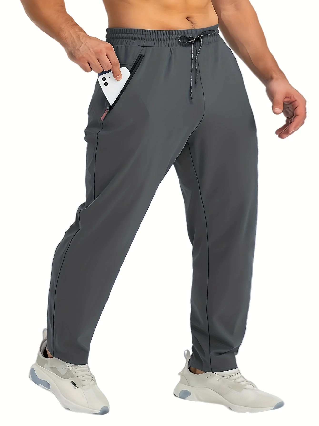 Herren Jogginghosen Set – Bequeme Sport- und Freizeithosen mit Reißverschlusstaschen, 3er Pack - Image 6
