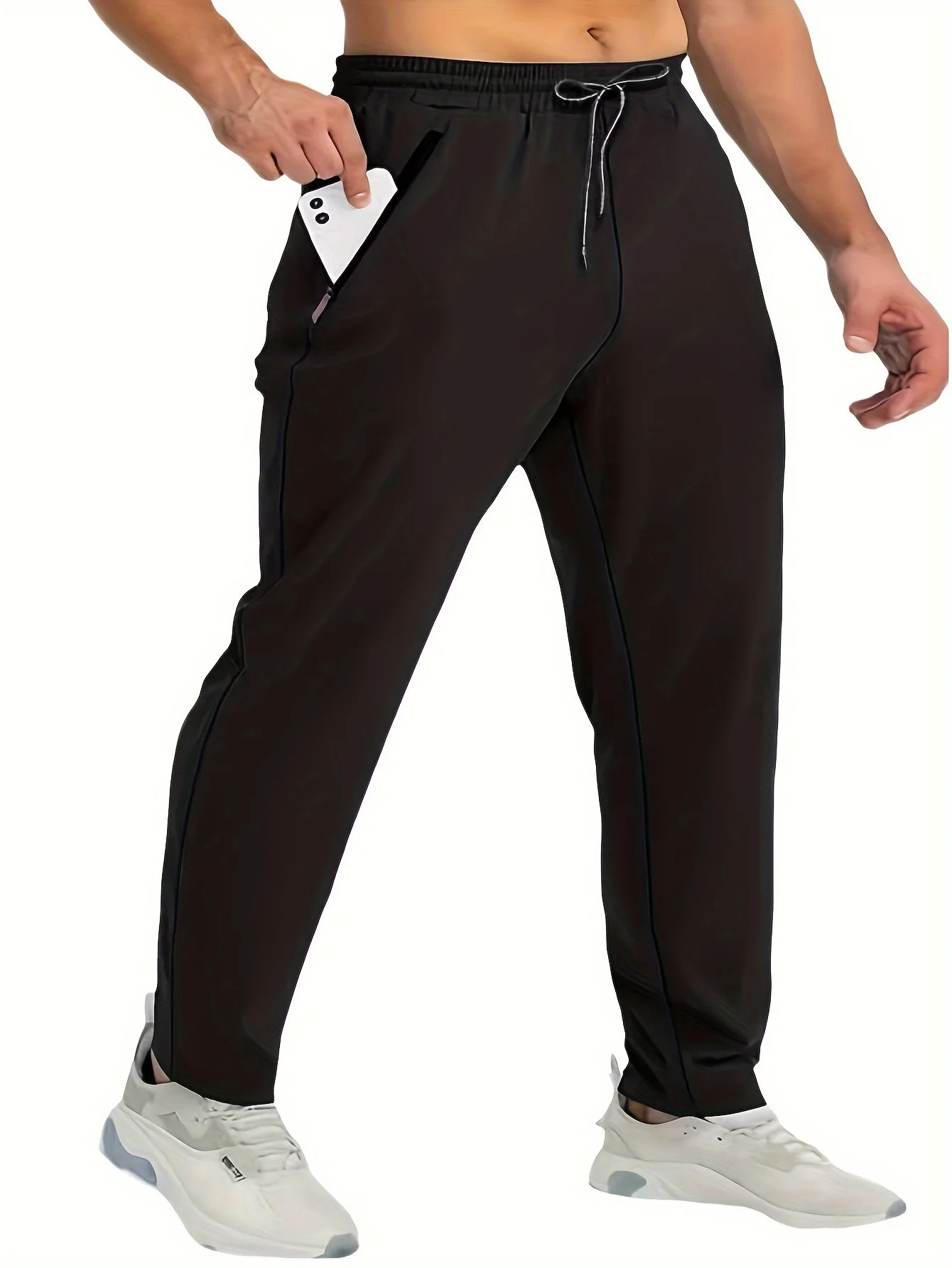 Herren Jogginghosen Set – Bequeme Sport- und Freizeithosen mit Reißverschlusstaschen, 3er Pack - Image 7