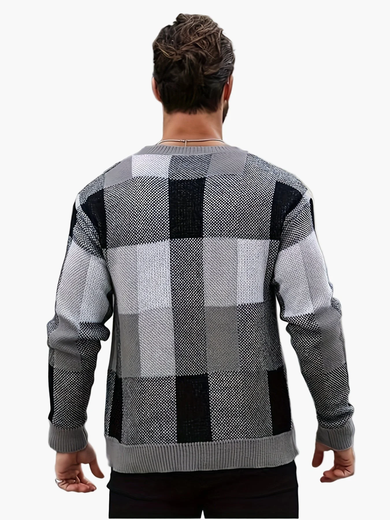 Herren Karierter Strickpullover im Lässigen Stil für Herbst und Winter - Image 10