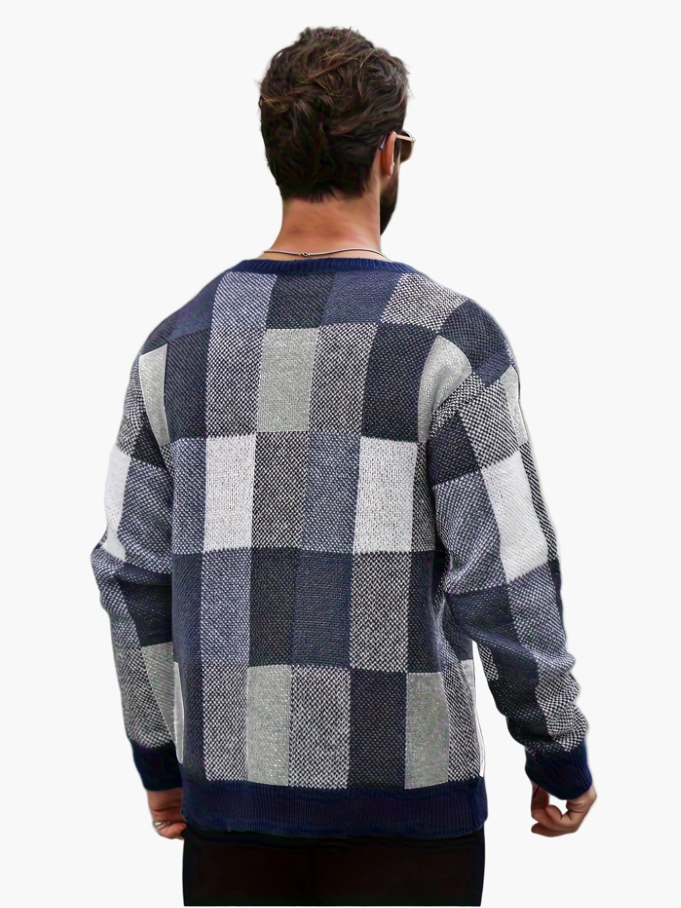 Herren Karierter Strickpullover im Lässigen Stil für Herbst und Winter - Image 6