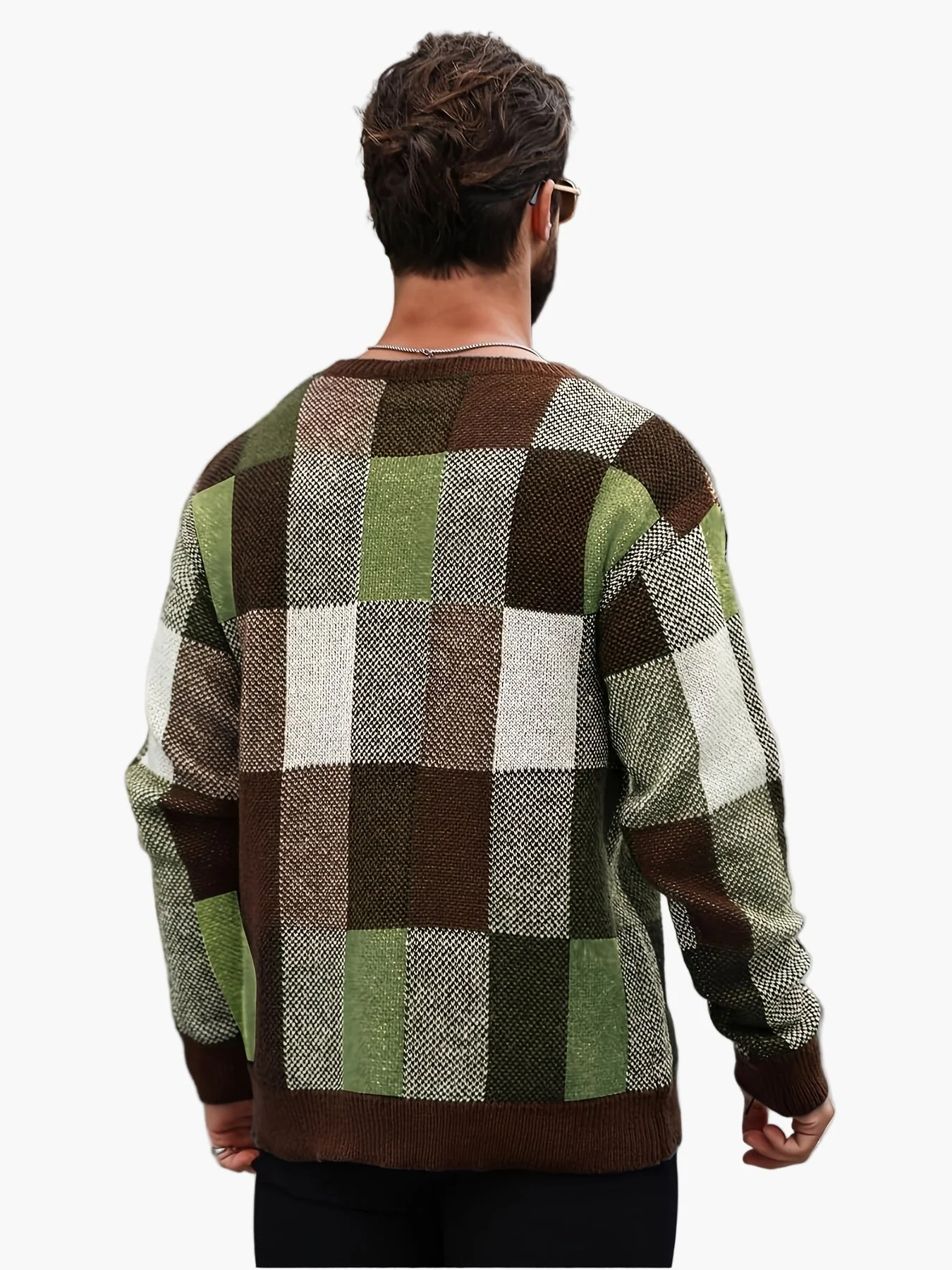 Herren Karierter Strickpullover im Lässigen Stil für Herbst und Winter - Image 7