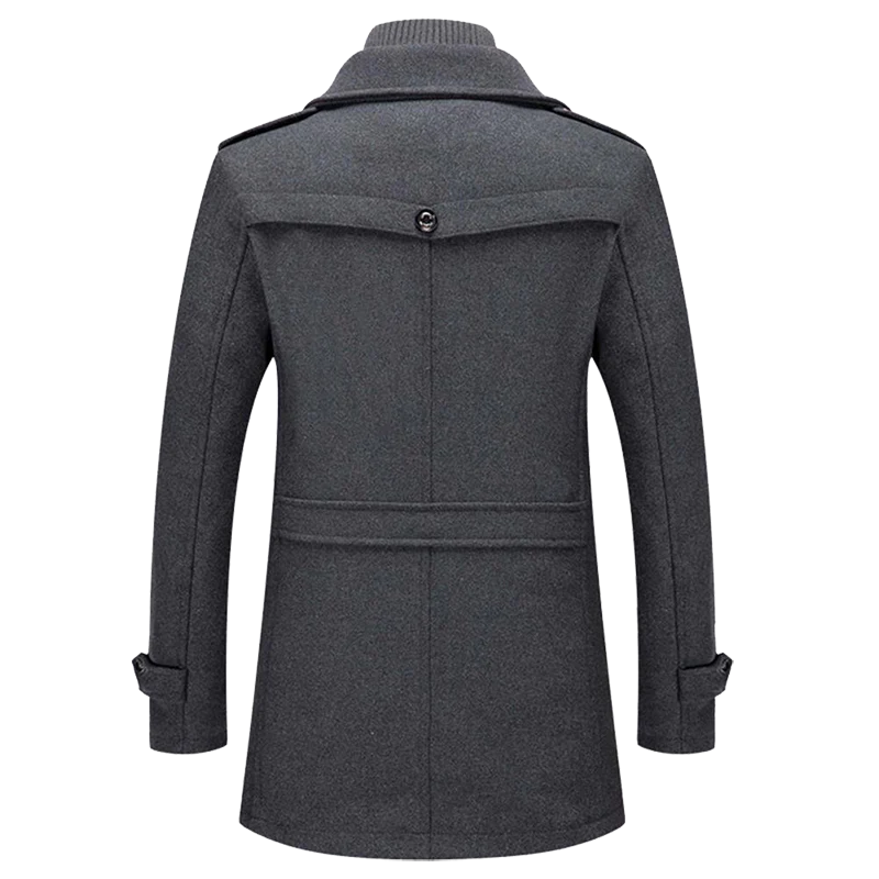 Herren Klassischer Wintermantel mit Stehkragen – Eleganter Business- & Freizeitmantel - Image 3
