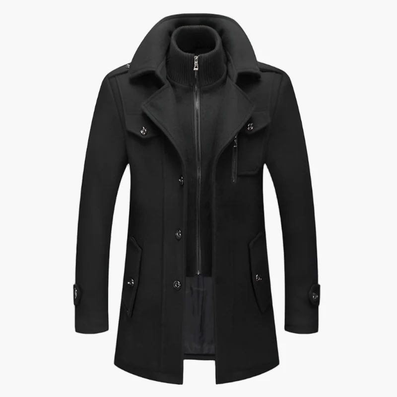 Herren Klassischer Wintermantel mit Stehkragen – Eleganter Business- & Freizeitmantel - Image 5