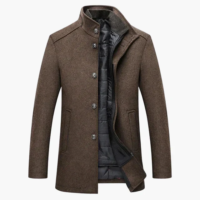 Herren Klassischer Wintermantel mit Stehkragen – Eleganter Business- und Freizeitstil - Image 6