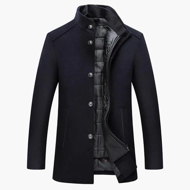 Herren Klassischer Wintermantel mit Stehkragen – Eleganter Business- und Freizeitstil - Image 7