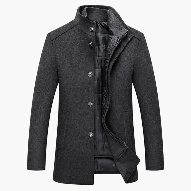Herren Klassischer Wintermantel mit Stehkragen – Eleganter Business- und Freizeitstil - Image 8