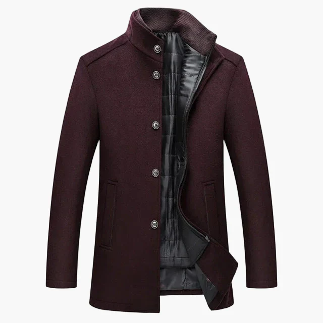 Herren Klassischer Wintermantel mit Stehkragen – Eleganter Business- und Freizeitstil - Image 9