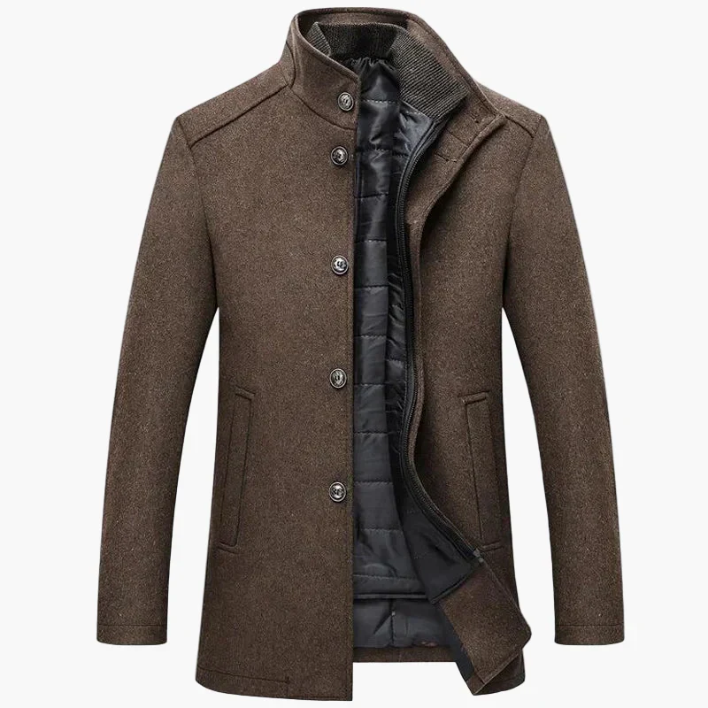 Herren Klassischer Wintermantel mit Stehkragen – Eleganter Business- und Freizeitstil - Image 6
