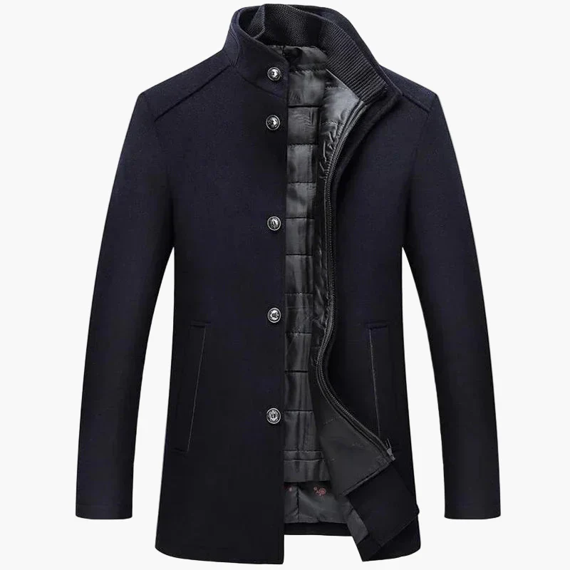 Herren Klassischer Wintermantel mit Stehkragen – Eleganter Business- und Freizeitstil - Image 7