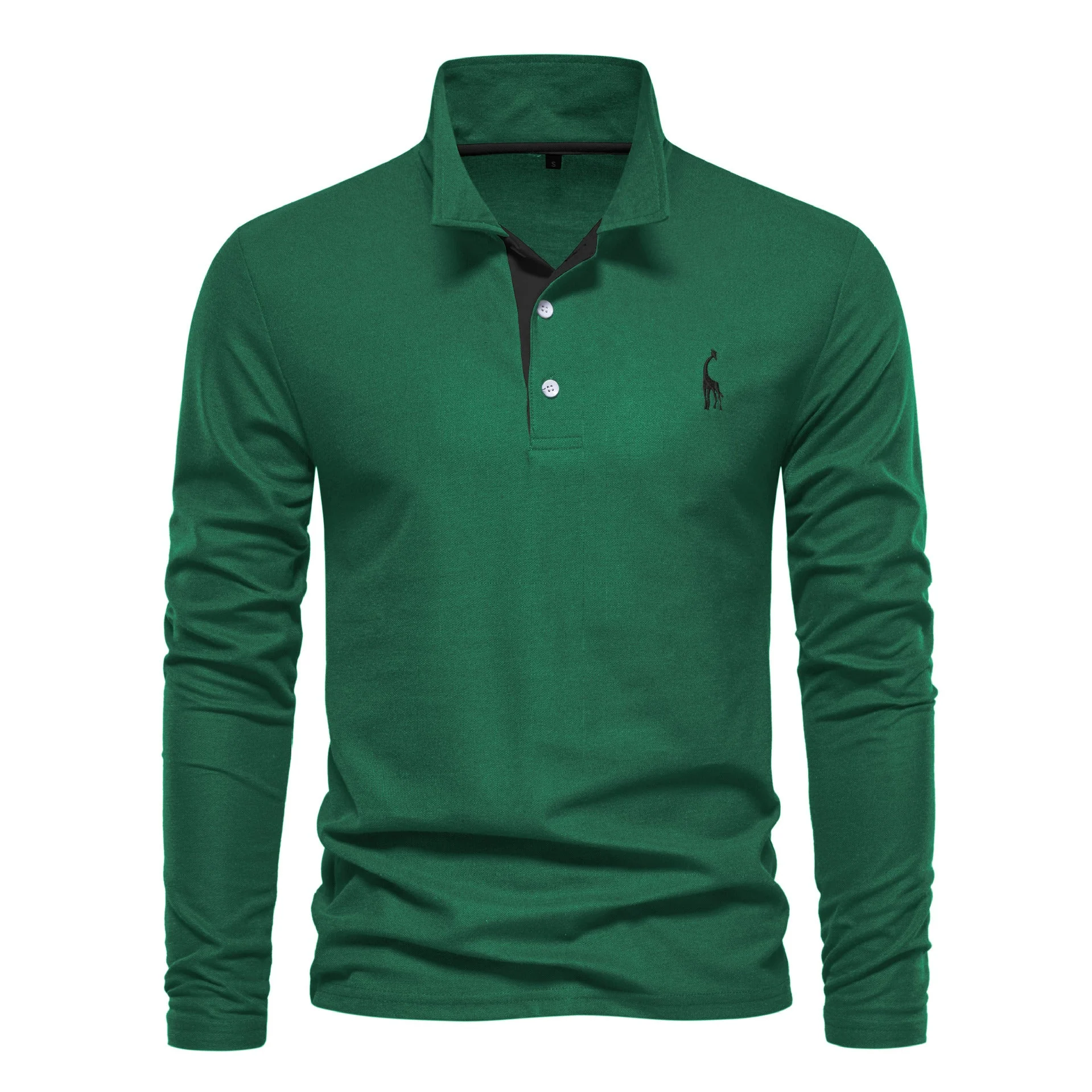 Herren Langarm Polo Shirt Casual – Klassischer Freizeitstil mit Sticklogo - Image 10