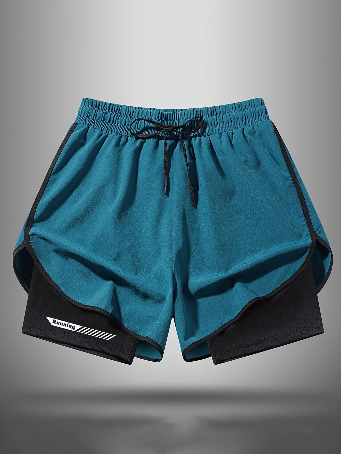 Herren Laufshorts mit integrierter Kompressionshose – Sportliche 2-in-1 Fitnessshorts für Training & Jogging - Image 2