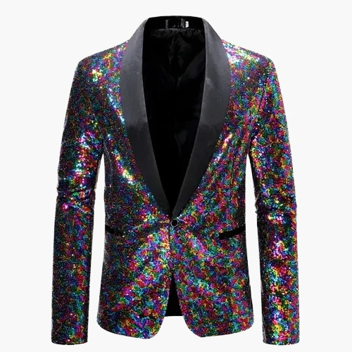 Herren Luxus Party Sakko – Glitzerndes Modernes Abendjackett für Events und Feierlichkeiten - Image 9