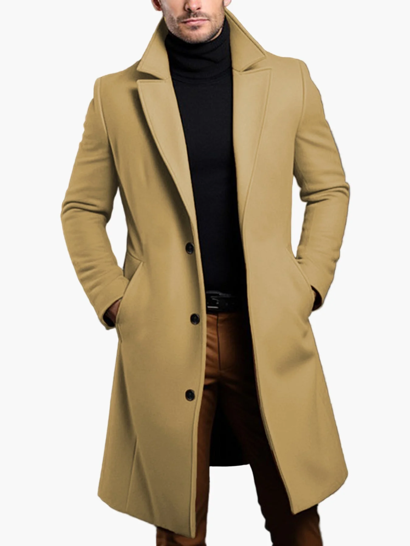Herren Mantel Klassisch Modern Business & Freizeit