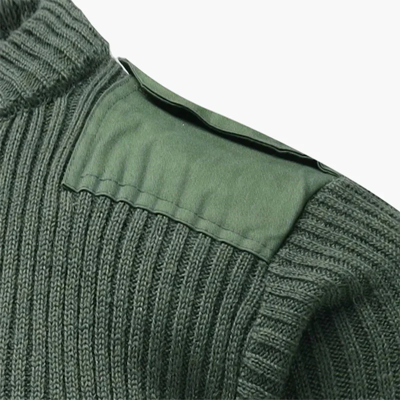 Herren Militär-Stil Strickpullover mit V-Ausschnitt – Modischer Freizeit- und Outdoor-Pullover - Image 4
