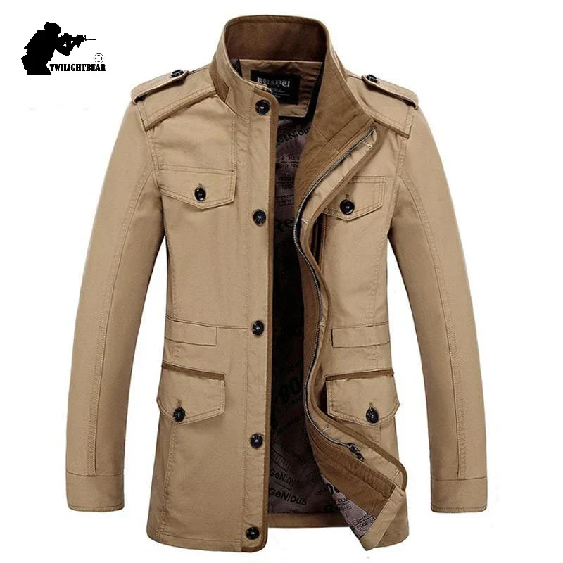 Herren Militärstil Freizeitjacke – Outdoor Übergangsjacke mit vielen Taschen - Image 4