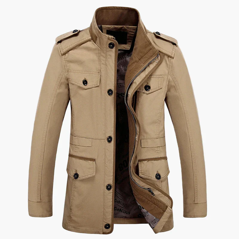 Herren Militärstil Freizeitjacke – Outdoor Übergangsjacke mit vielen Taschen - Image 7