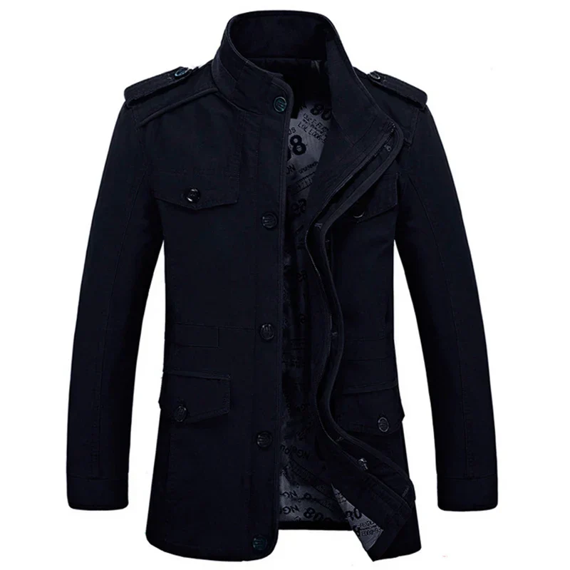 Herren Militärstil Freizeitjacke – Outdoor Übergangsjacke mit vielen Taschen - Image 8