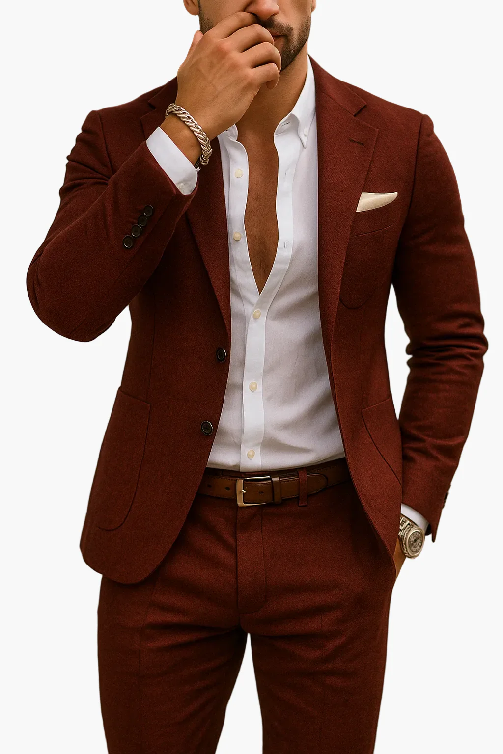 Herren Modern Slim Fit Anzug für Business, Hochzeit & Freizeit – Eleganter Stil für jeden Anlass - Image 7
