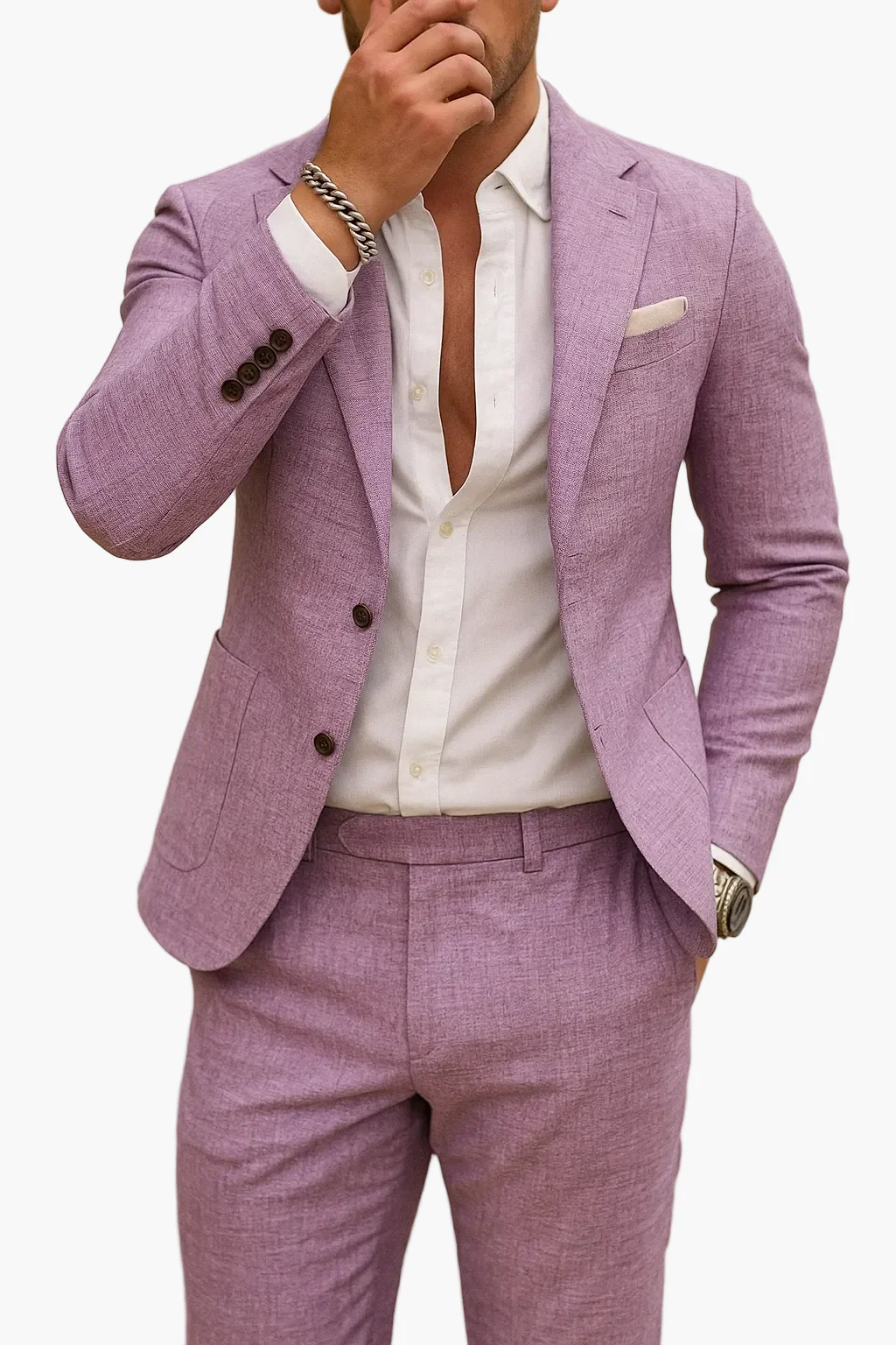Herren Modern Slim Fit Anzug für Business, Hochzeit & Freizeit – Eleganter Stil für jeden Anlass - Image 8