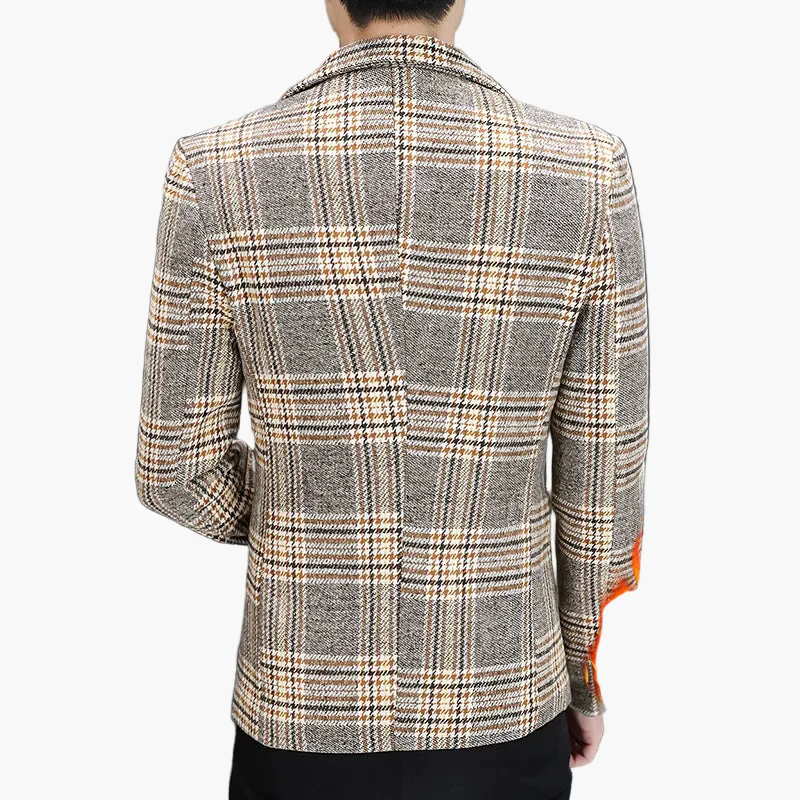 Herren Modernes Kariertes Sakko – Eleganter Business & Freizeit Blazer - Image 5