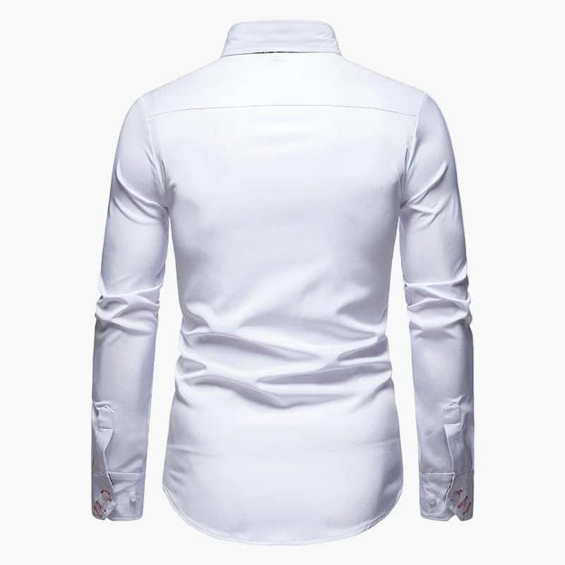 Herren Modernes Langarmhemd mit Paisley-Details – Eleganter Stil für Büro & Freizeit - Image 2
