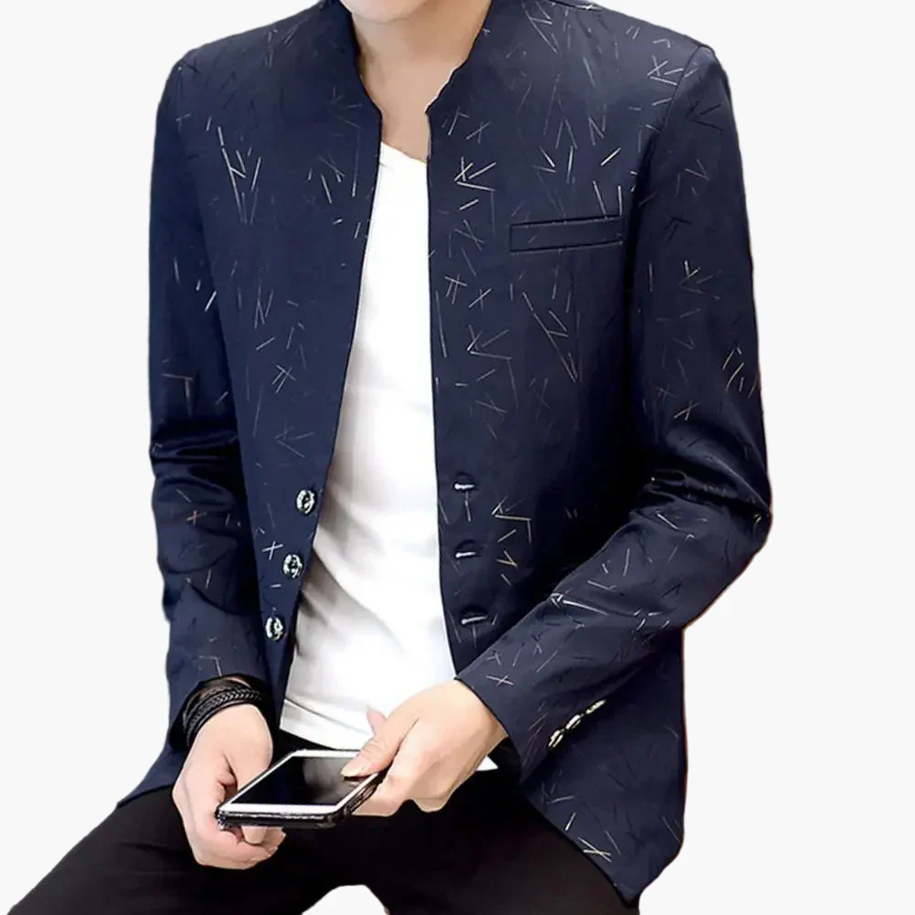 Herren Modernes Slim Fit Sakko mit Muster für Business und Freizeit - Image 4