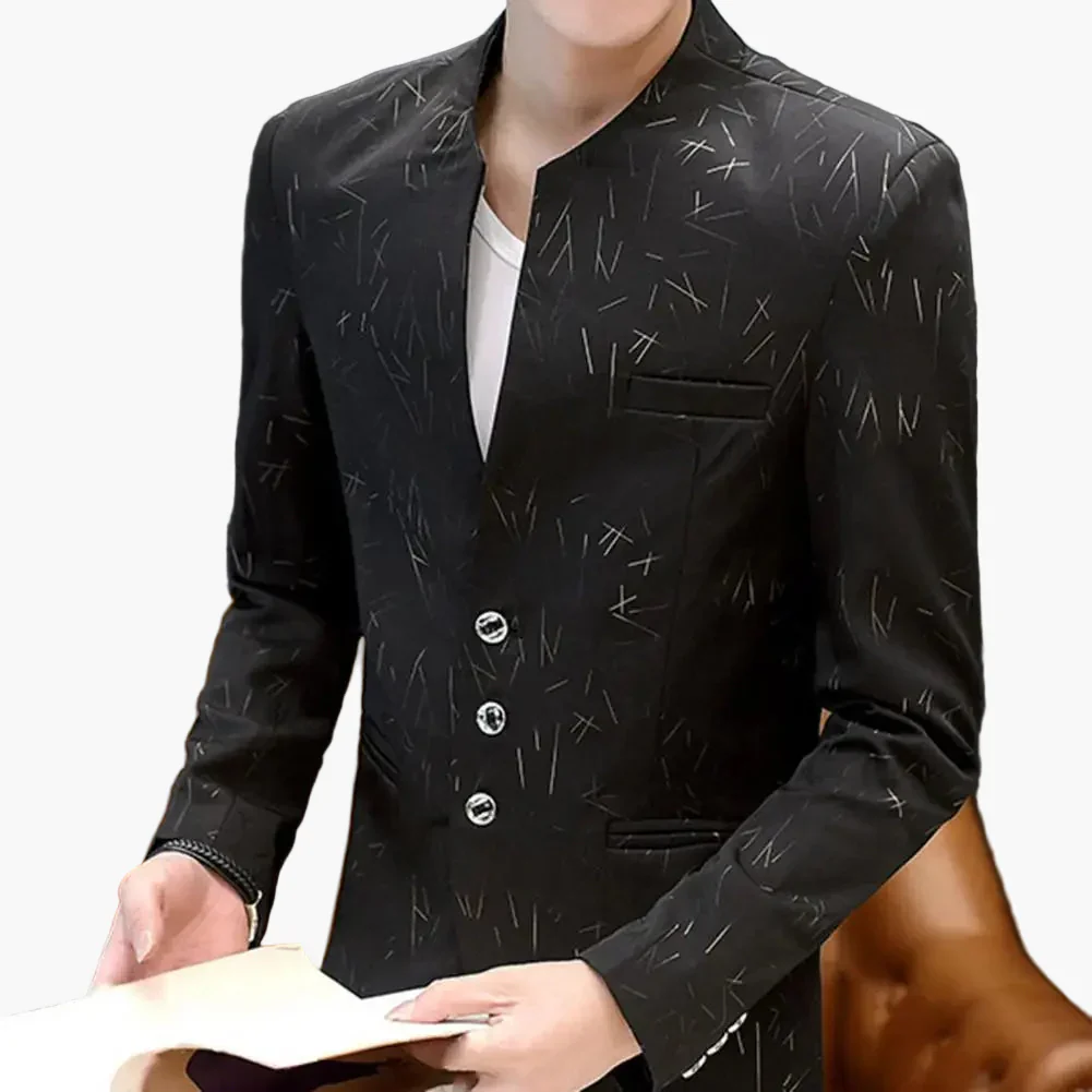Herren Modernes Slim Fit Sakko mit Muster für Business und Freizeit - Image 5