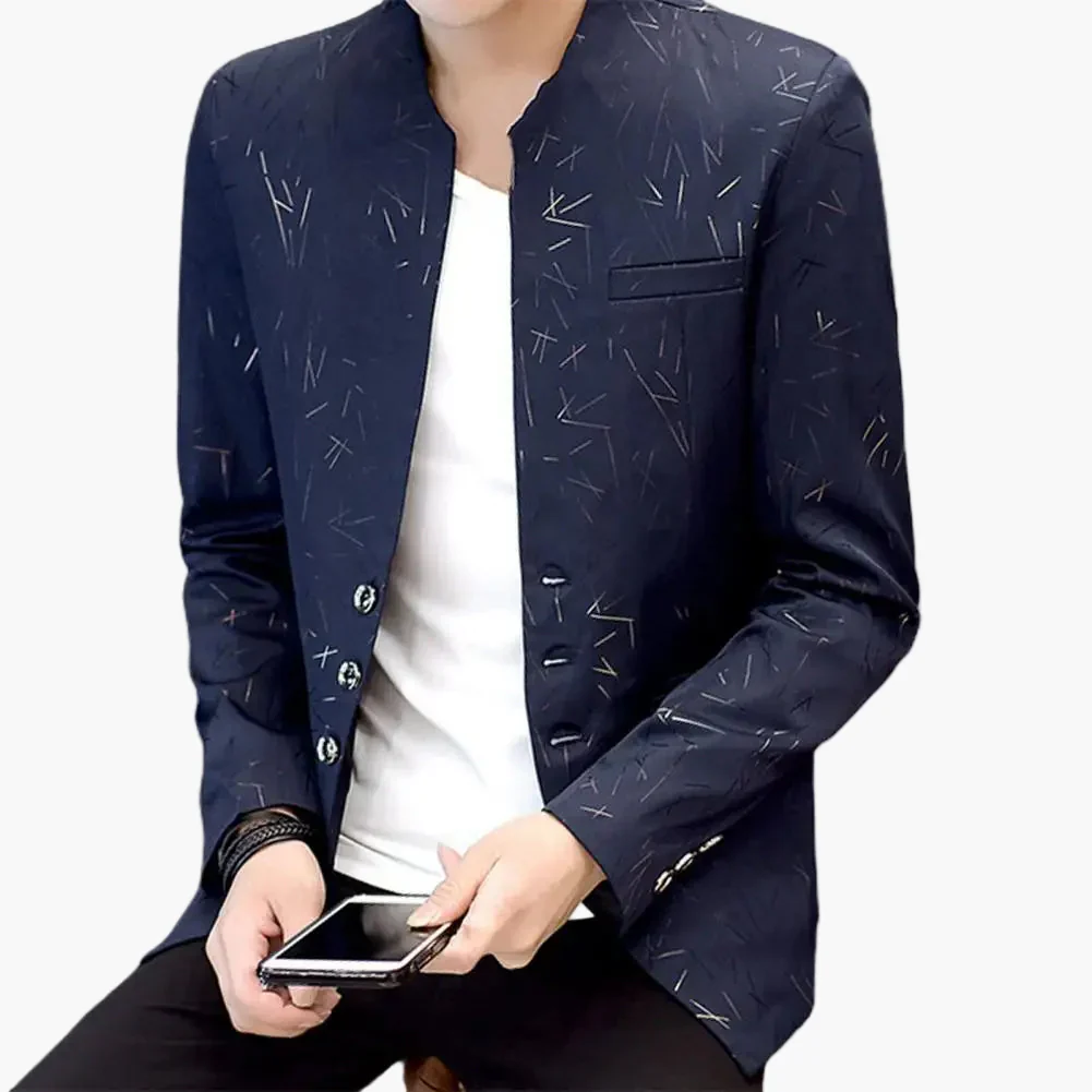 Herren Modernes Slim Fit Sakko mit Muster für Business und Freizeit - Image 6