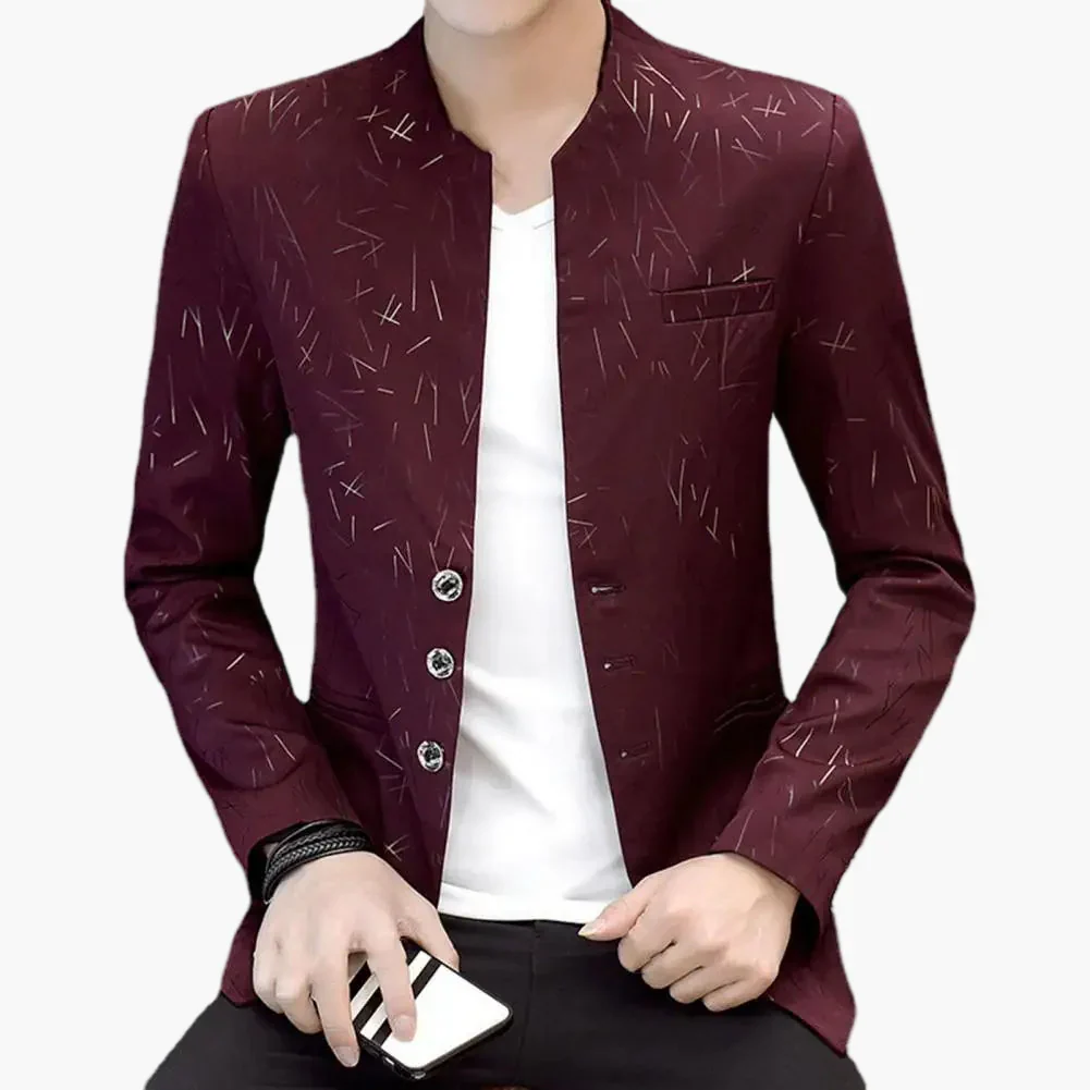 Herren Modernes Slim Fit Sakko mit Muster für Business und Freizeit - Image 7