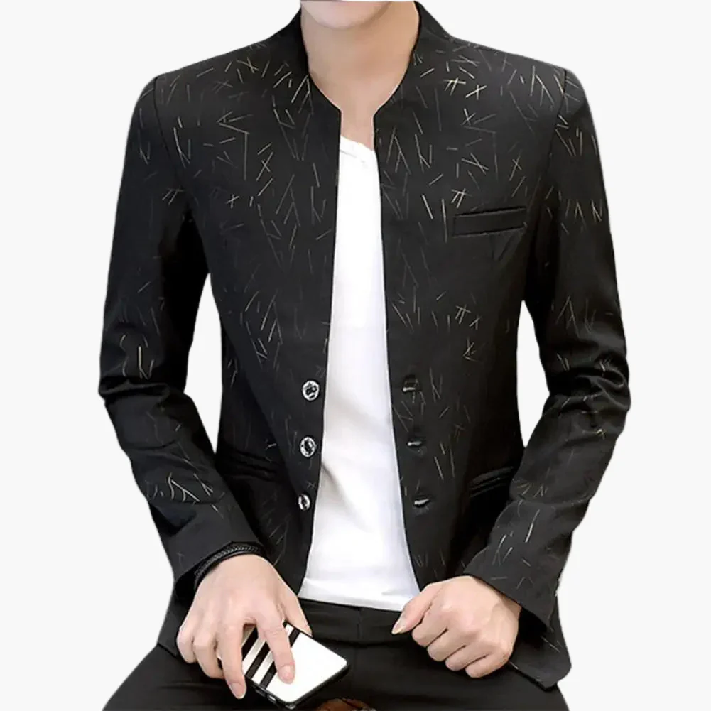 Herren Modernes Slim Fit Sakko mit Muster für Business und Freizeit - Image 8