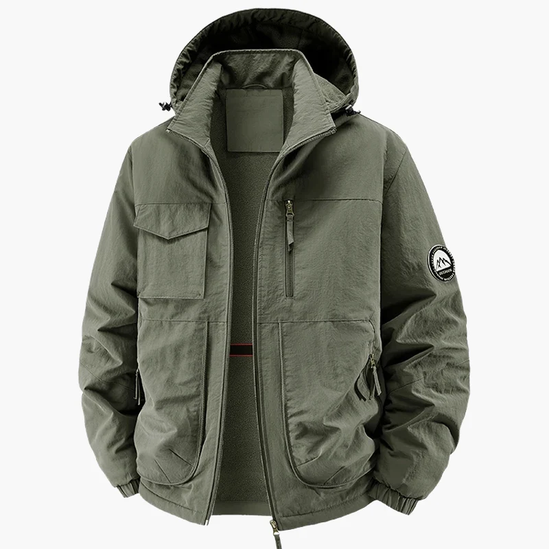 Herren Outdoor Freizeitjacke mit Kapuze – Winddicht & Warm, Ideal für Herbst und Winter - Image 6