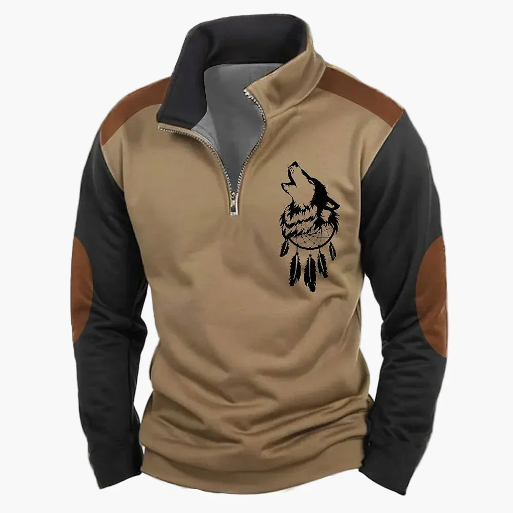 Herren Outdoor Sweatshirt mit Wildtier-Print und Stehkragen – Freizeit & Jagd - Image 10