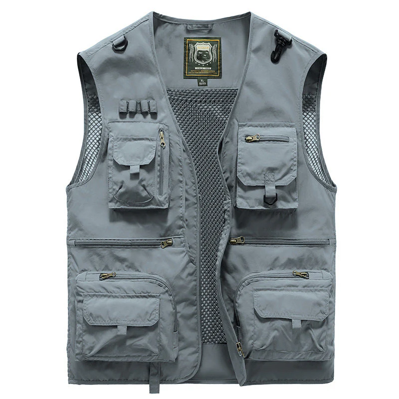Herren Outdoor Weste mit vielen Taschen – Atmungsaktive Utility-Weste für Camping, Angeln, Wandern & Abenteuer - Image 9