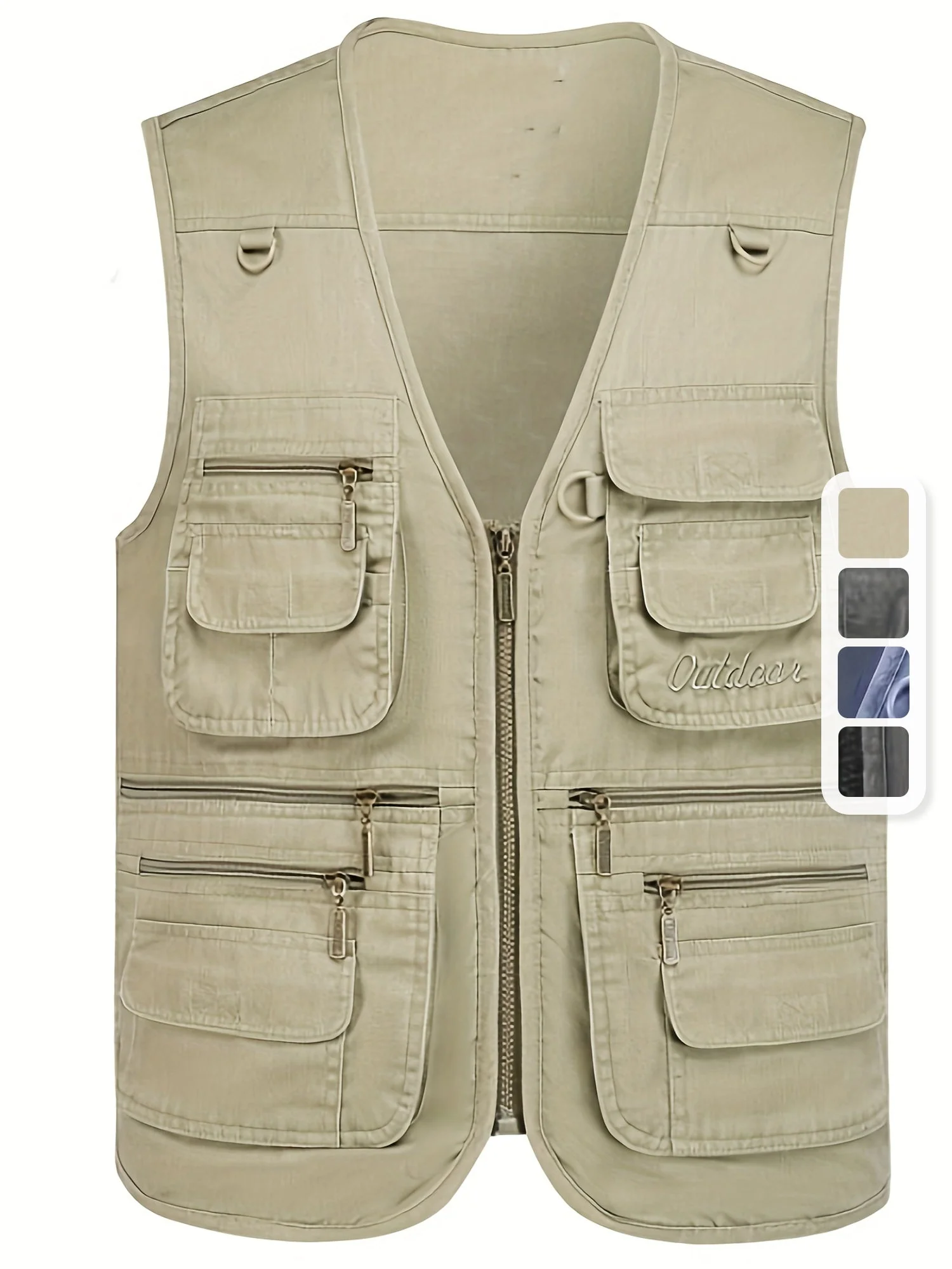 Herren Outdoor Weste mit vielen Taschen – Angler- & Fotoweste, Freizeit Utility Vest, Regular Fit