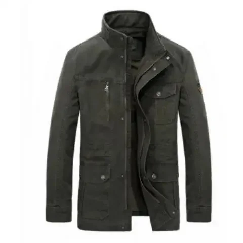 Herren Outdoorjacke im Casual Stil – Vielseitige Übergangsjacke mit Stehkragen und Mehrfachtaschen - Image 6