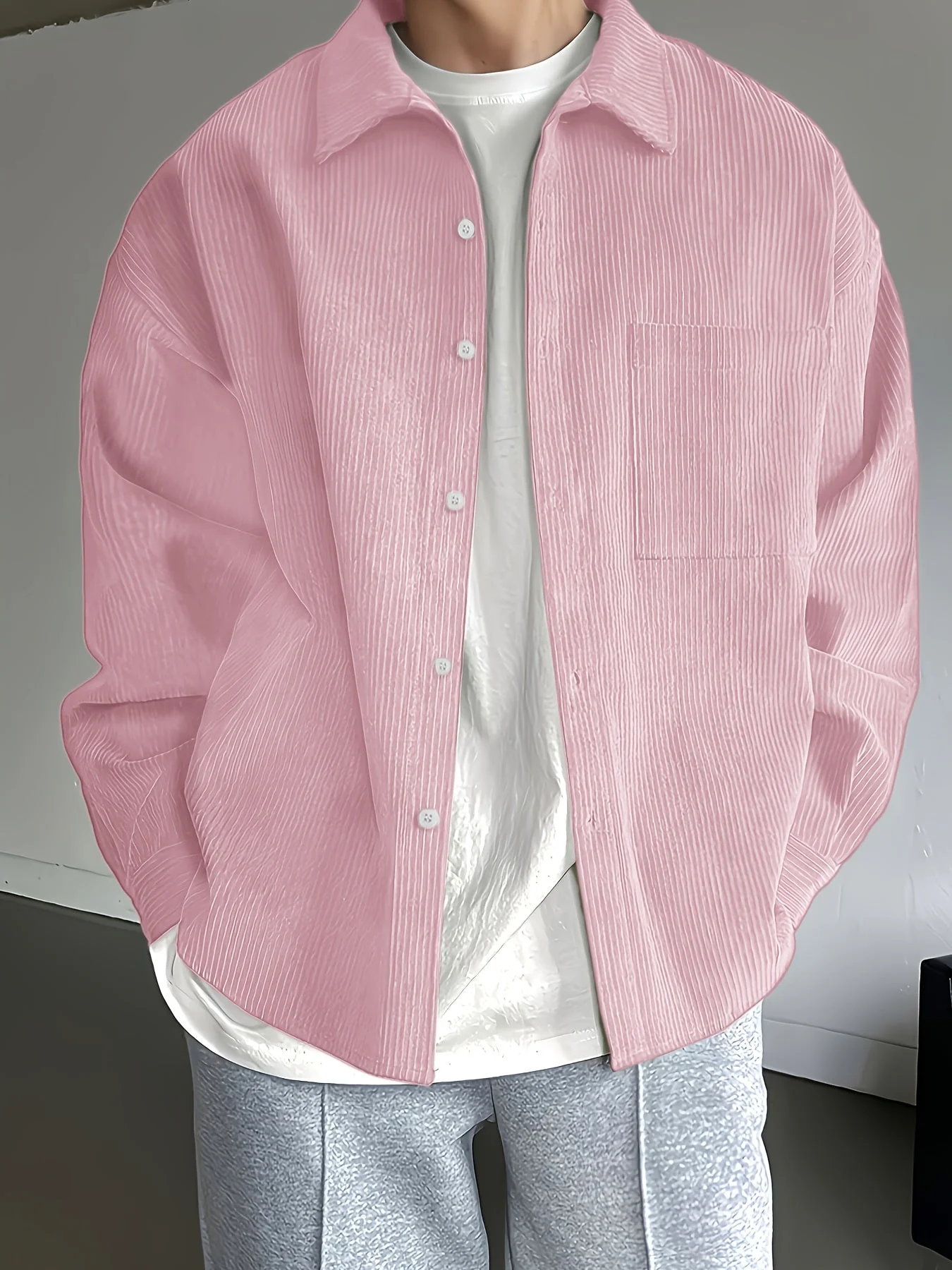 Herren Oversize Freizeitjacke – Moderner Urban Style für Alltag und Freizeit - Image 5