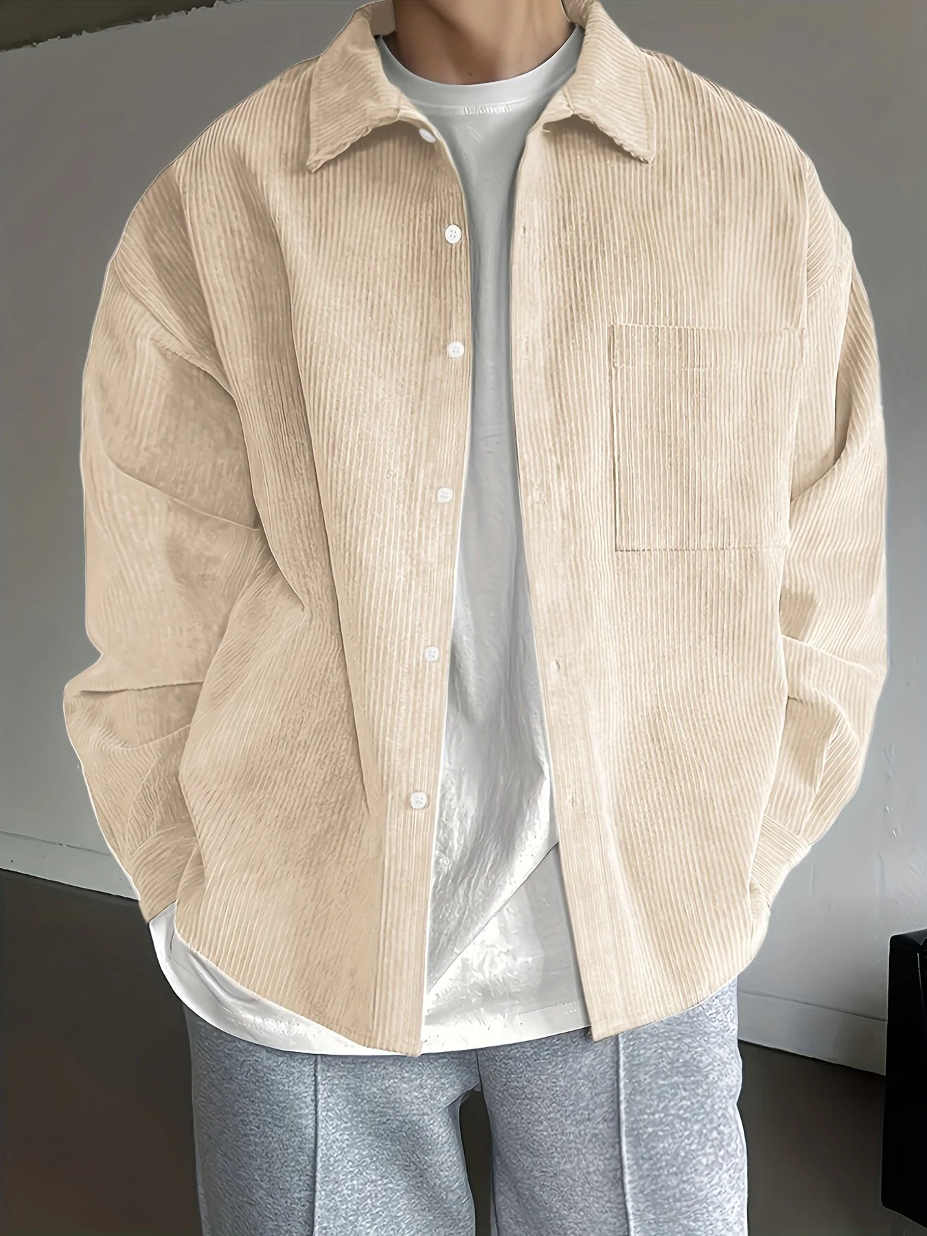 Herren Oversize Freizeitjacke – Moderner Urban Style für Alltag und Freizeit - Image 6